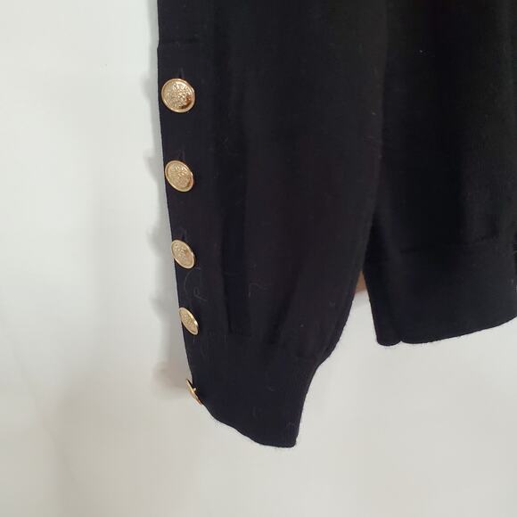 Sezane La Maille Paulo Merino Wool Long Sleeve Jumper Sweater Knit Black Size XL - Picture 7 of 11